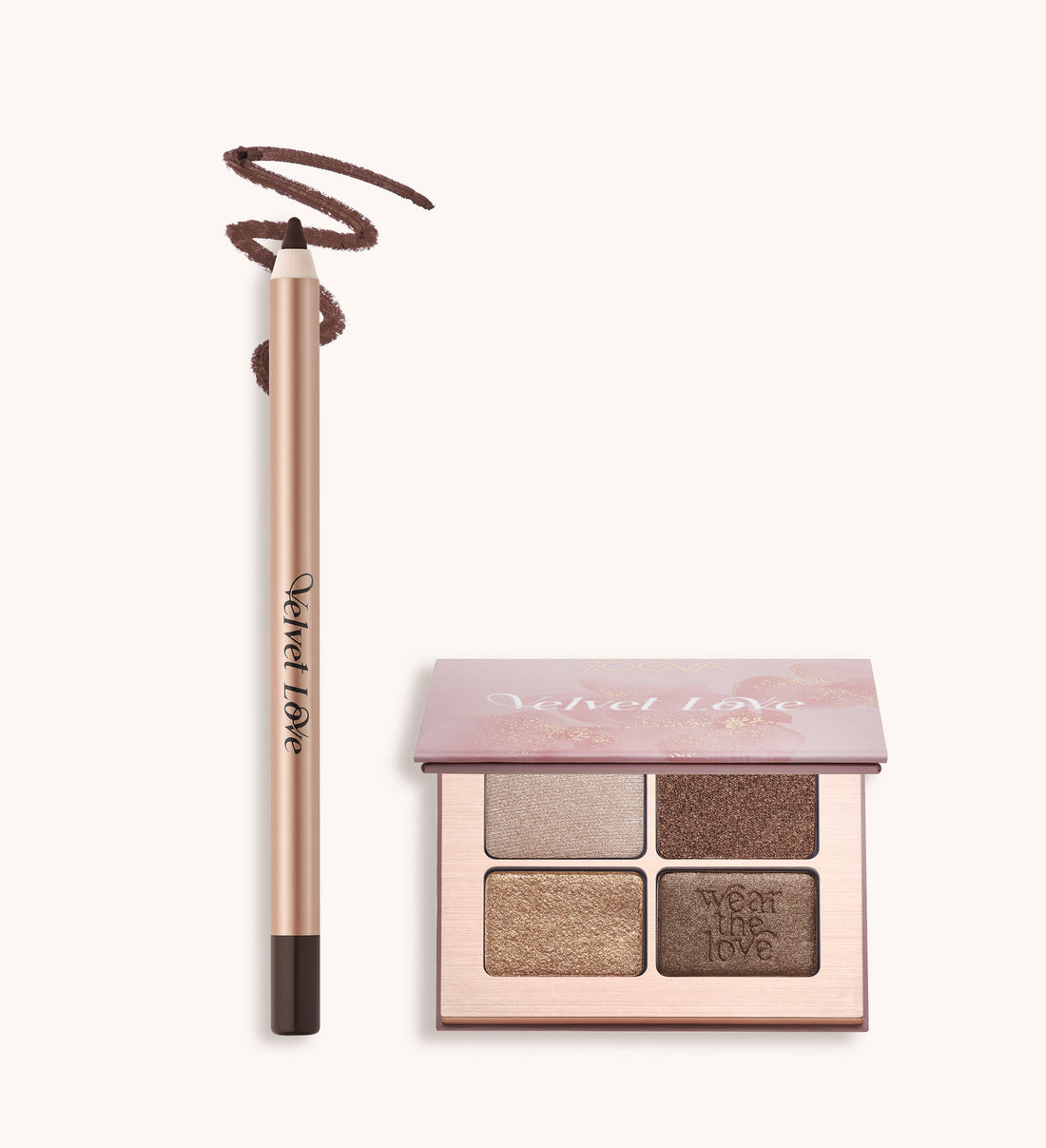 zoeva velvet love eyeliner pencil metallic cocoa perfect cocoa perfect pair cfa ae e ad eed