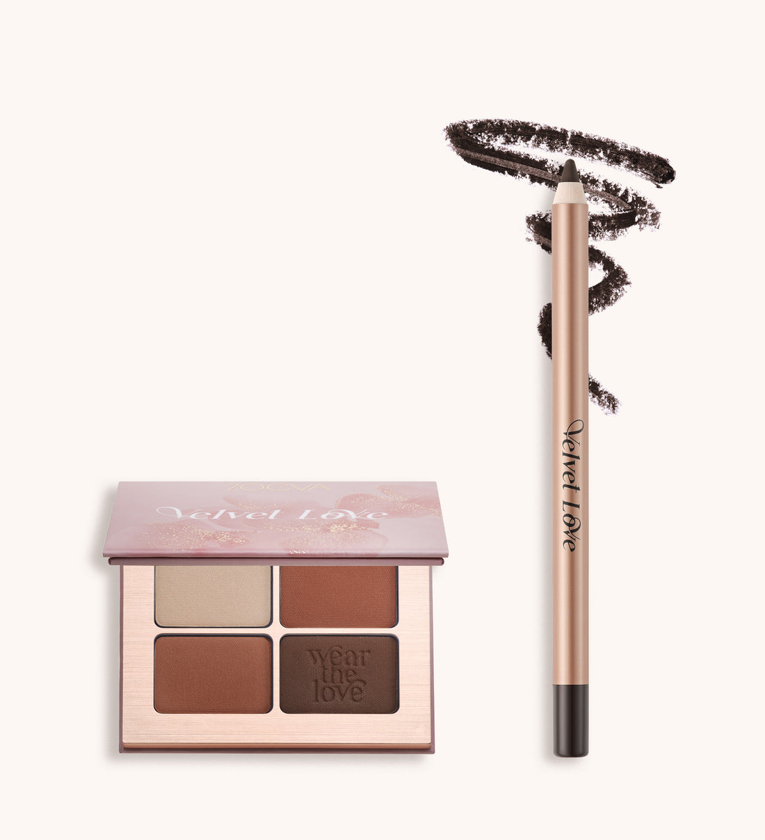 zoeva velvet love eyeshadow quad easy nude eyes perfect pair feb b e be eaabe