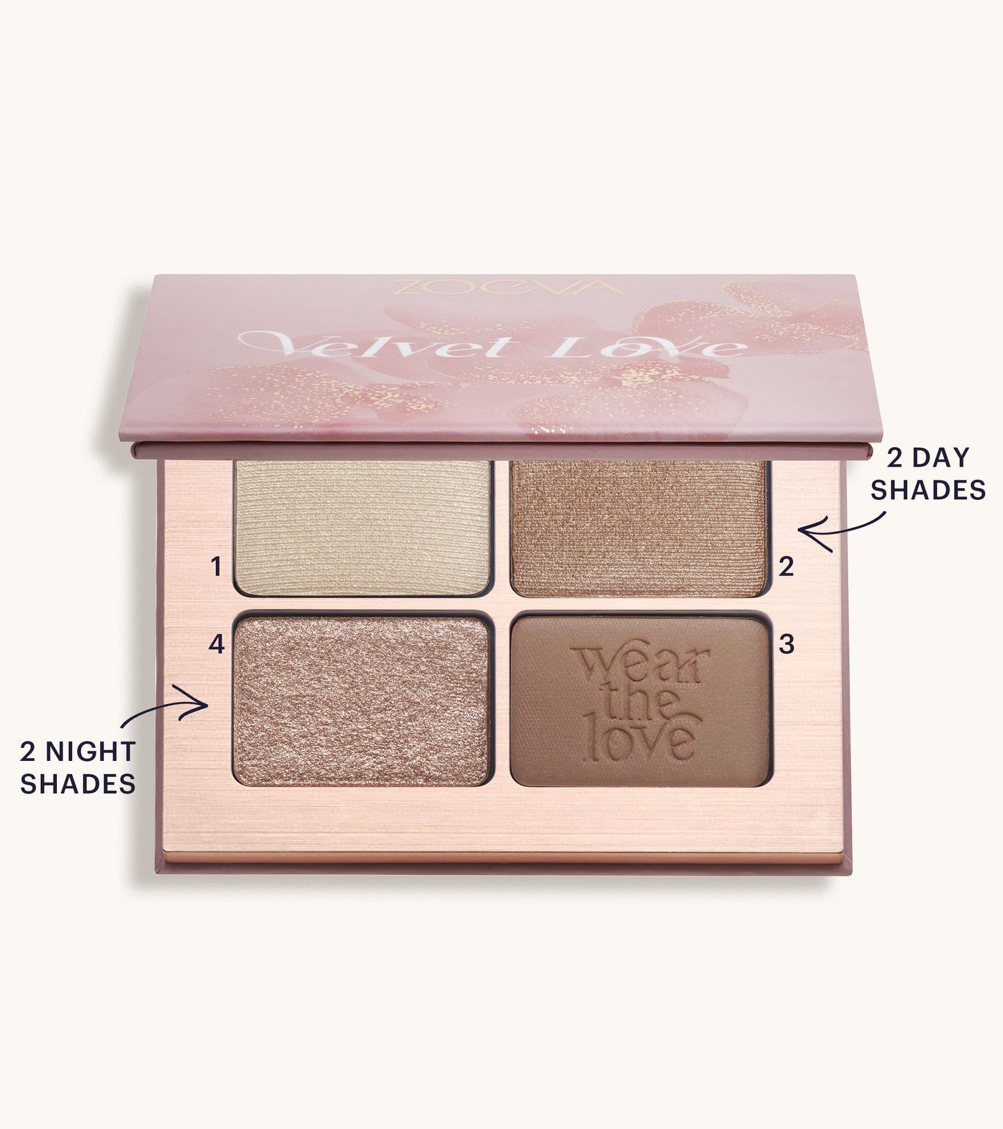 Velvet Love Eyeshadow Quad Palette (Beautiful Bright Eyes) Expanded Image 4