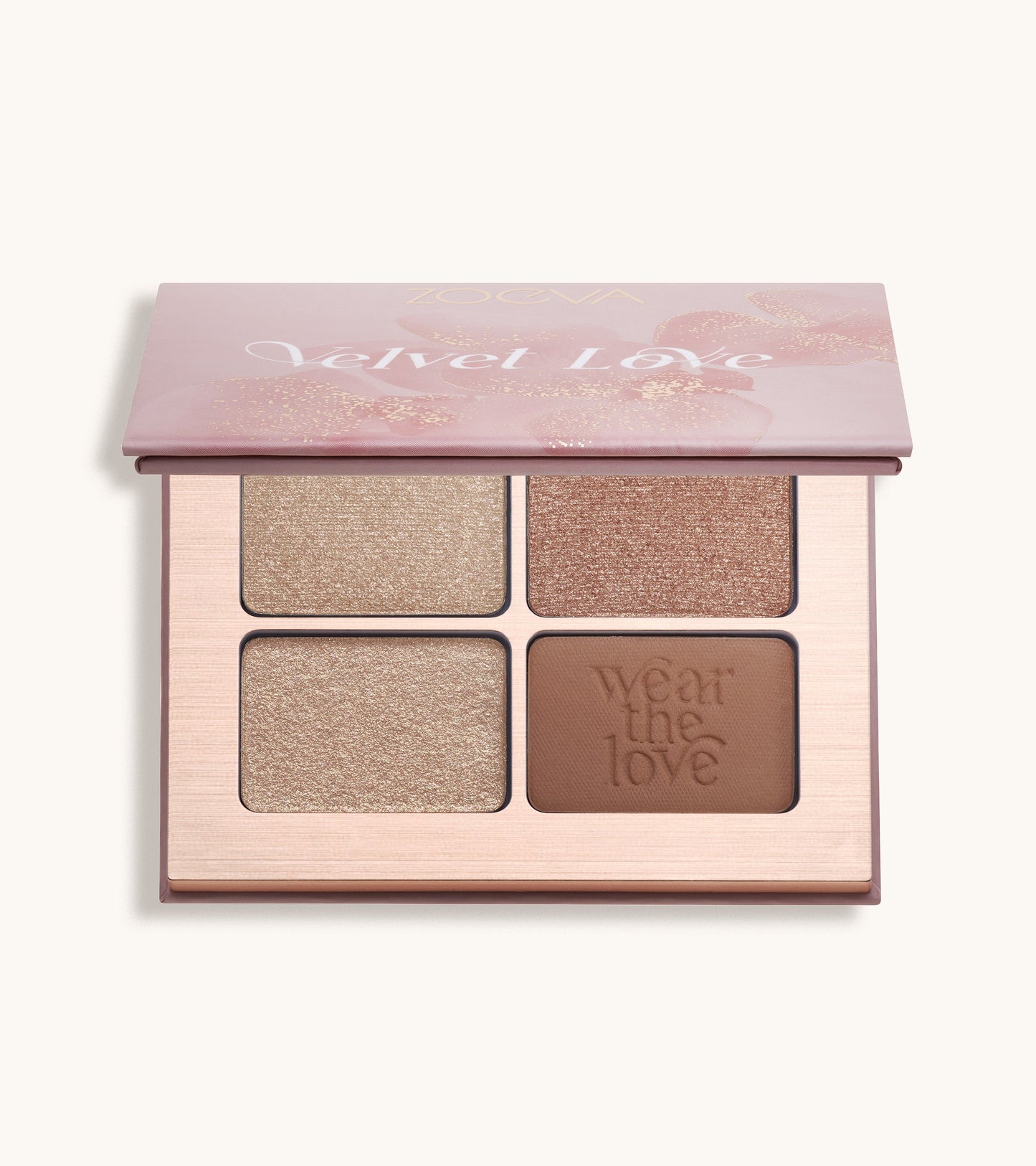 Velvet Love Eyeshadow Quad Palette (Dreamy Rose Golden Eyes) Expanded Image 1