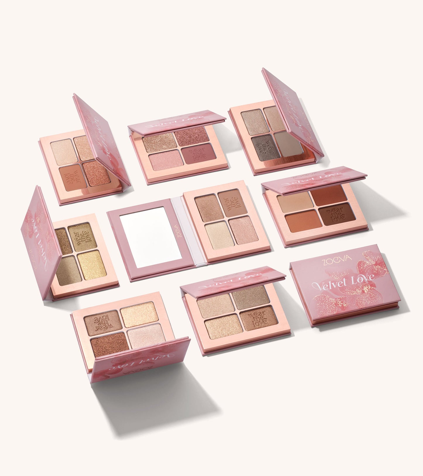 Velvet Love Eyeshadow Quad Palette (Dreamy Rose Golden Eyes) Expanded Image 6