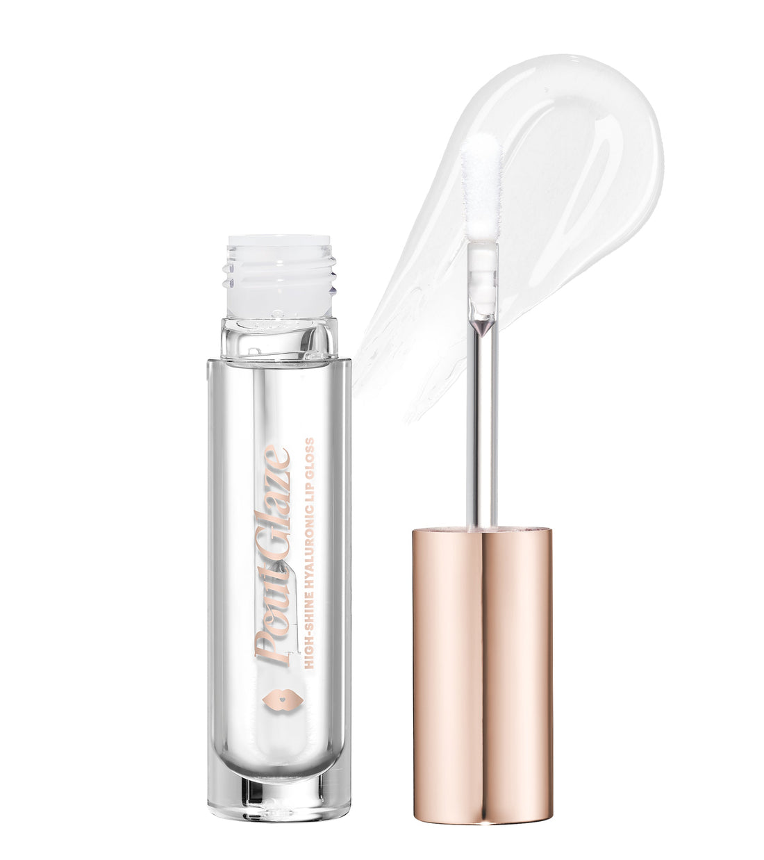 Pout Glaze High-Shine Hyaluronic Lip Gloss (Crystal)